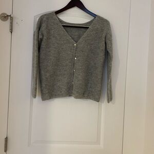 Sezane Gaspard Jumper pearl buttons NEVER WORN Gray Women's Sweater